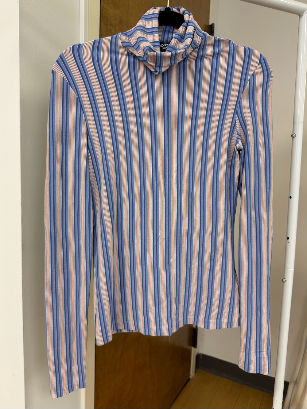CALVIN KLEIN 205W39NYC Women's Striped Turtleneck Sz S Kennedy Heritage Capsule